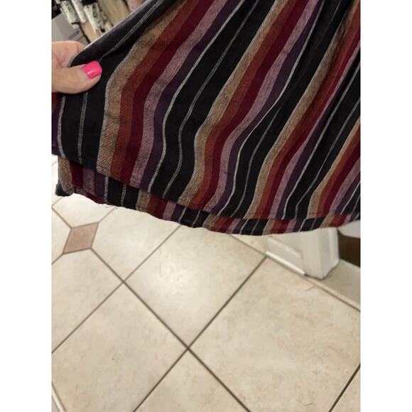 Rails Lucca Brava Stripe Mini Dress Smocked V-Neck Linen Blend Size M - Picture 5 of 9